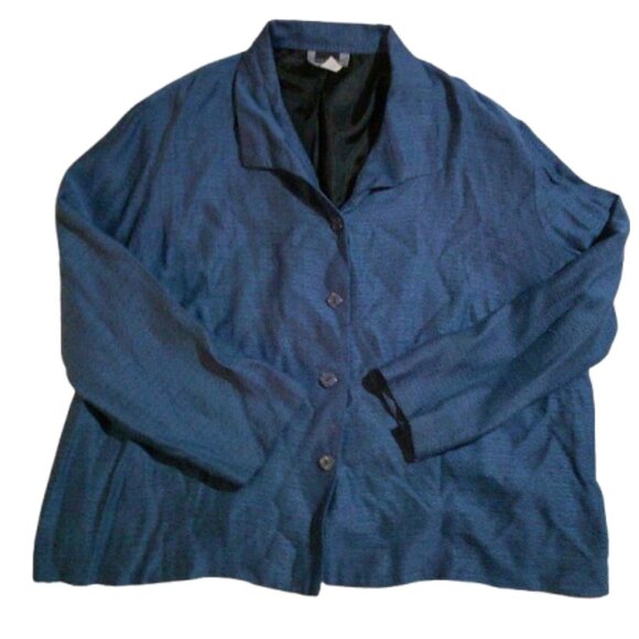 Maggie Barnes Button Down Shirt Blouse Jacket Size 32W - Picture 9 of 9